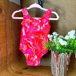 Pink and orange bathing suit 3 to 6 months